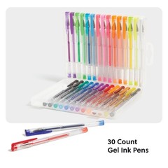 U Brands Metallic Gel Pens, Set Of 30, Assorted Point Office Product