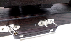 Dark Brown Wood Adjustable Portable Desktop Table Easel with Storage Drawer