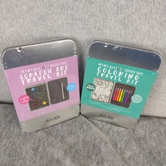 Lot of 2 Mini Art 101 Creative Tools Travel Sets Coloring and Scratch Art NEW