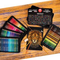 180 Colored Pencil Set for Adults Artists – Rich Pigment Soft Core -12 Metallic