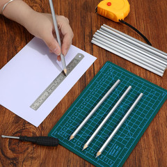 48 Pack Silver Streak Welders Pencil Metallic Marking Pencil Metal Pencils for M
