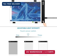 Mlife A4 LED Light Pad – Diamond Art Light Box Tracing Light Board with 3 Bright