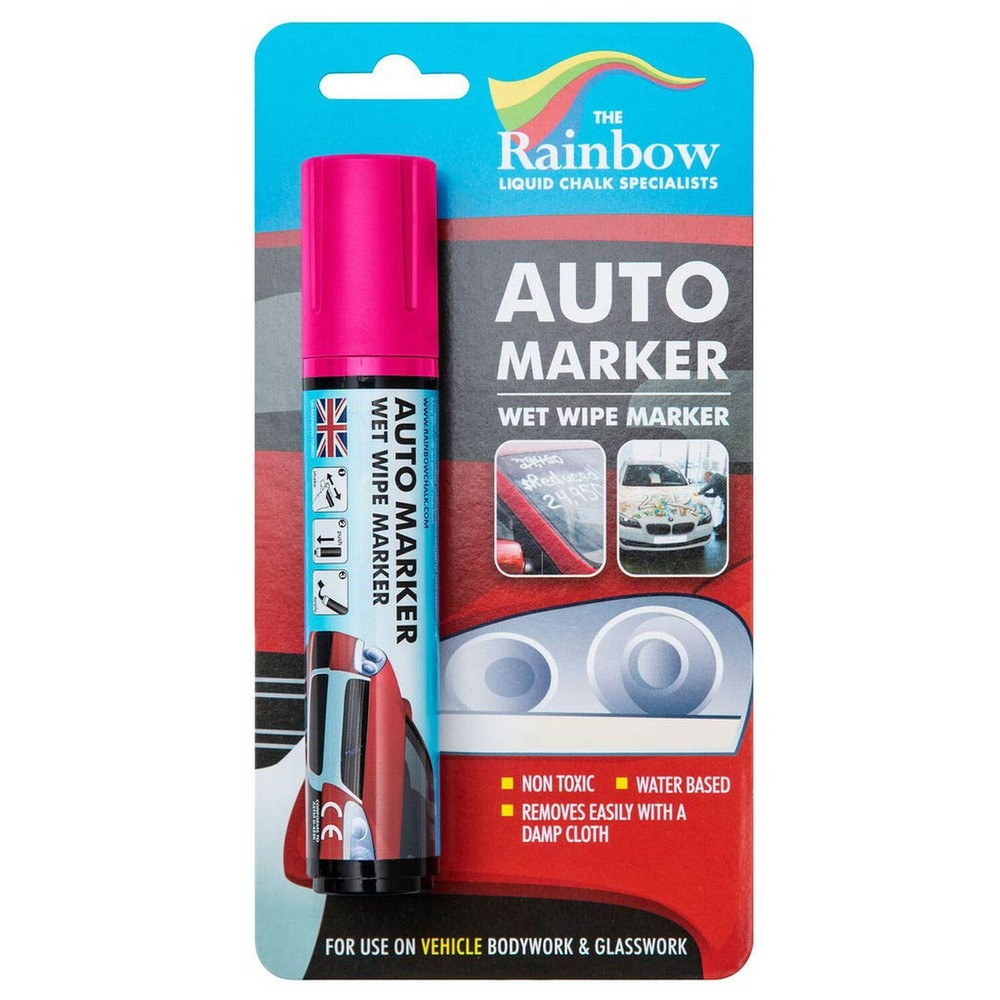 Car Paint Marker Pens Auto Writer Pink – Wide Tip – Windows, Glass, Tire, Metal