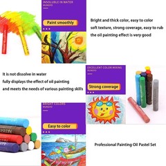 Oil Pastel Set,Professional Painting Soft 1 Count (Pack of 50), 50 Colors
