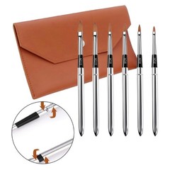 Portable Size Watercolor Brush Collection 6Pieces For Outdoor Sketching