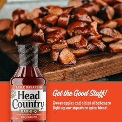 Apple Habanero BBQ Sauce | 20 Ounce Bottle 20 Ounce (Pack of 1) Apple Habenero
