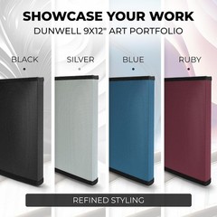 Art Portfolio Binder 9×12, Acid-Free Paper, 48 Page Display