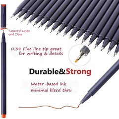 iBayam Journal Planner Pens Colored Pens, 1 Count (Pack of 18), Multicolor