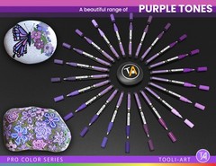 Acrylic Paint Pens 22 Purple Tones Assorted Pro Color Series Markers Set 0.7m…