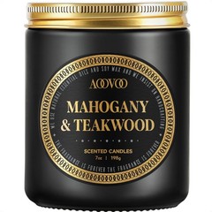 AOOVOO Scented Candles for Men – 9 oz, Mahogany Teakwood black candles