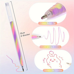 6Pcs Glitter Gel Highlighter Pens Set – 1.2Mm Vibrant Colors, Smooth Writing, Pe