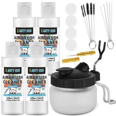 X ARTY HUB Airbrush Cleaning Kit with 16.2 fl oz Cleaner