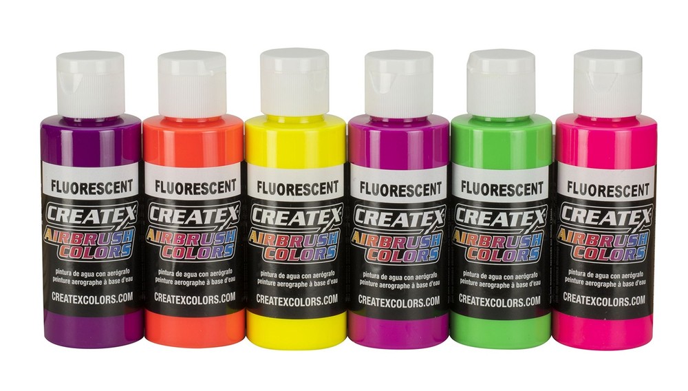 Createx Colors 5802-00 2-Ounce AB Airbrush 2 Ounce (Pack of 6), Fluorescent