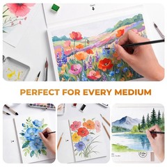 710 Watercolor Paper Block Textured Rough 100% Cotton 140lb/300gsm 22 Sheets