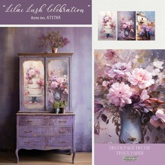 Lilac Lush Celebration | Decoupage 19″ x 30″ Tissue Pack | Redesign with Prima