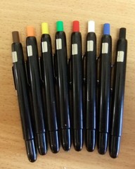 Listo Chinagraph Pencil + 4 spare leads. Mechanical/Retractable 8 Colours