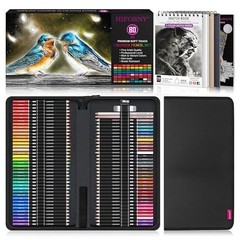 80PCS Colored Pencils Set for Adults – 72 Soft Core, Sketchbook, Blender, Eraser