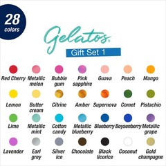 Faber-Castell Gelatos Gift Set 28 Watercolor Gel Crayons and Art Supplies for