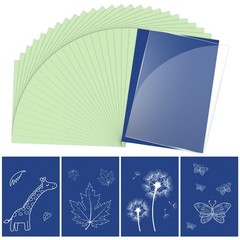 Cyanotype Kit with 30 Sheets Sun Print Paper & Acrylic Panel, Solar blue