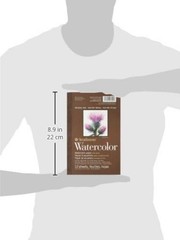 Professional 12-Sheet Watercolor Pad, Cold Press, 5.5″x8.5″, Perfect for Washes