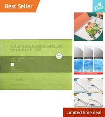 Durable 5×7 Textured Watercolor Paper Block – 20 Sheets, Ideal for Travel