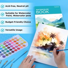 2 Pack 9×12 Inch Watercolor Paper Pad Bulk School Supplies Art Craft Teal Cover