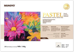 MUNGYO Professional Pastel Paper Pad. A4 Size Oil Pastel Paper,30 Sheets (White)