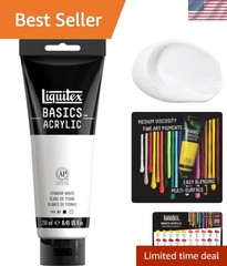 Fade-Resistant 250ml Titanium White Acrylic Paint – Perfect for Art & Education