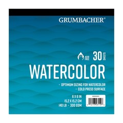 1 PC Cold Press Watercolor Paper Pad 6″ x 6″ 140 lb / 300 GSM 30 Sheets