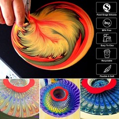 7Pcs Split Cup Flower Pour Silicone Paint Acrylic Pouring Strainers…