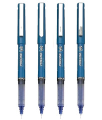 Pilot Precise V5 Rolling Ball Pen 0.5mm X-Fine Blue 4/Pk Office School Home