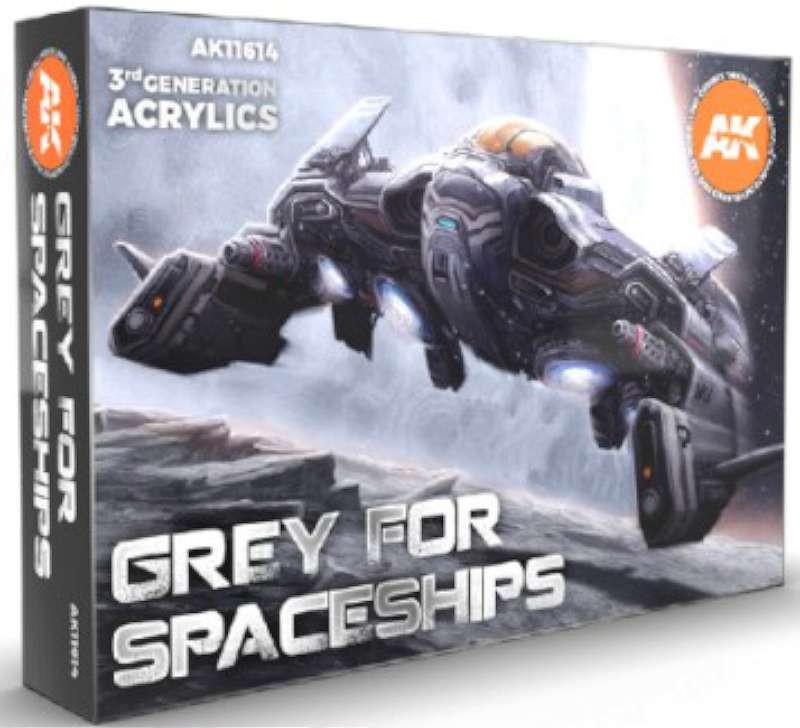 Grey for Spaceships 3G Acrylic Paint Set (6 Colors) 17ml Bottles