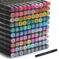 100 Colors Alcohol Markers Dual Tips Permanent Art Marker Pen for Kids & Adul…