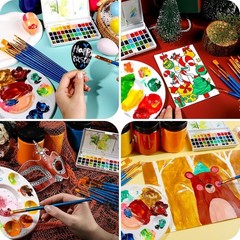 Kids’ Friendly Paint Brushes & Plastic Palette – Inspiring Creativity Everywhere