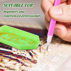 AceOrbit 59 PCS Diamond Art Painting Tools Medium, mainly green, pink and red