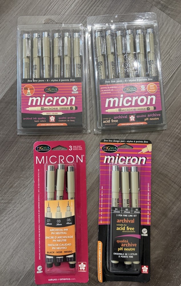 Sakura Pigma Micron Pen Marker 05 (.45mm) Assorted Colors – Lot