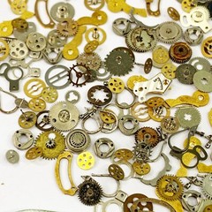 25 Unique Watch Gears Part Steampunk Lot Altered Art Movements Watchmaker Repair