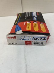Uni-Paint 63602 PX-20 Oil-Based Permanent Marker, Medium Line, Red, 12-Pack