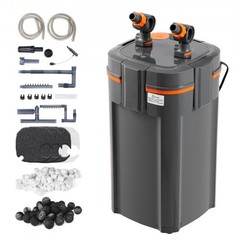 Aquarium Filter 317GPH, 4-Stage Canister Filter 100 Gallon, Ultra-Quiet Inte…