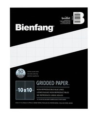 Bienfang Designer Grid Graph Paper Pad, 10×10 8.5 x 11, Cross Section