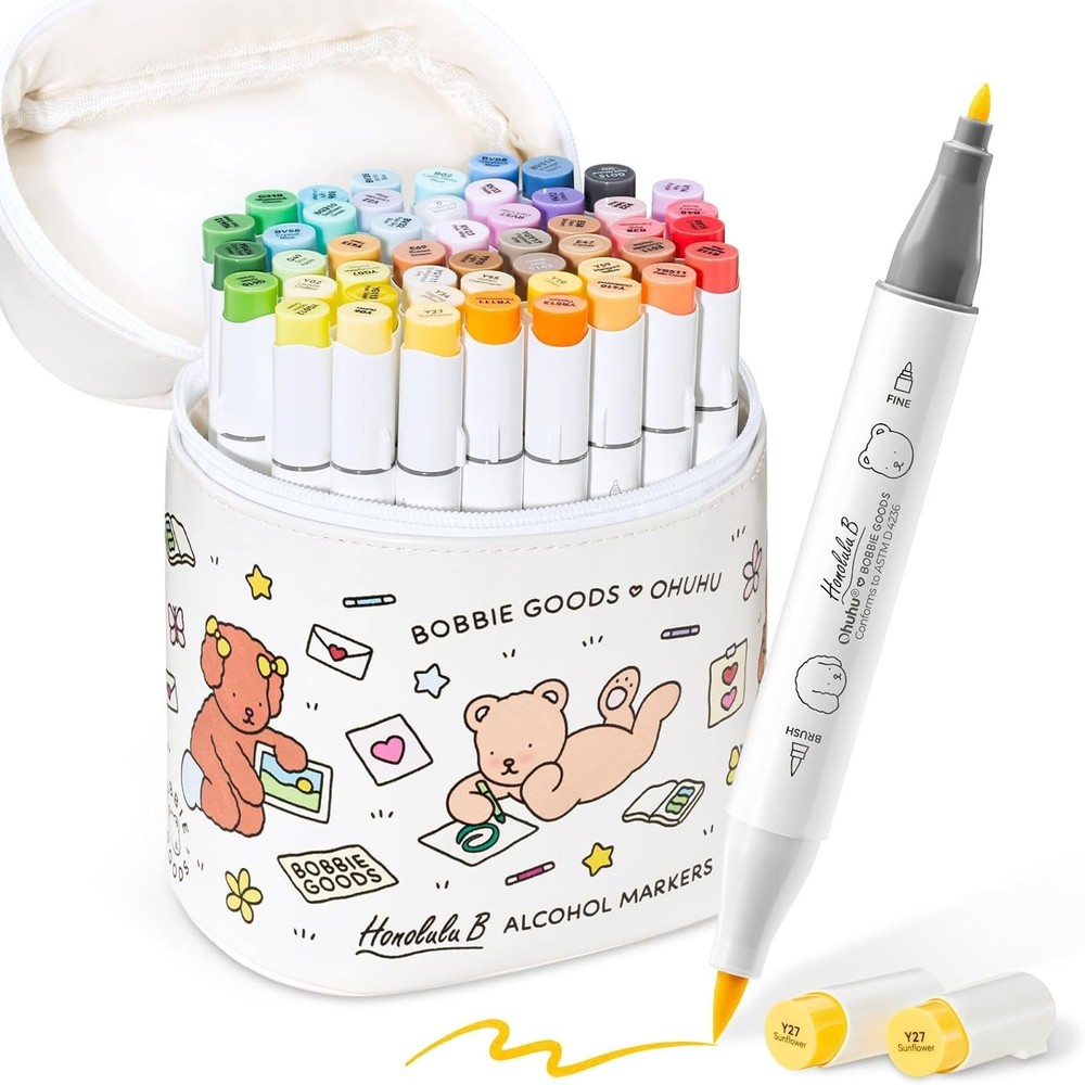 Ohuhu x Bobbie Goods Honolulu B Series 48 Colors Illustration Markers Tip Japan