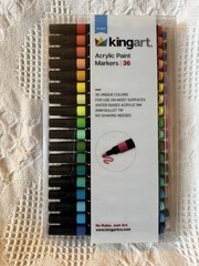 Kingart Acrylic Paint Markers – 36 Colors New In Box Craft Art Supplies Set
