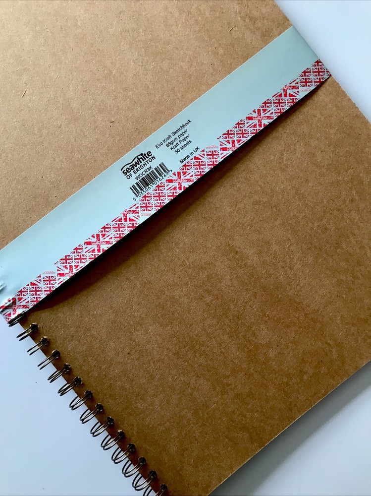 Seawhite EcoKraft Sketchbook A3 Large 50 Sheets Brown Ribbed 88gsm Kraft Paper