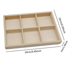 Wooden Pen Holder Marker Pen Organizer 6 Grid Multifunctional Stationary Gifts
