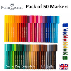 FABER CASTELL – Artist & Craft Markers – Set of 10 – 15 – 25 – 30 – 50 UK SELLER