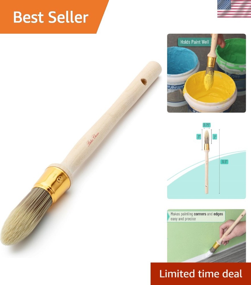 Bates Trim Brush 0.75-Inch – Shed-Resistant Wooden Handle for Smooth Application