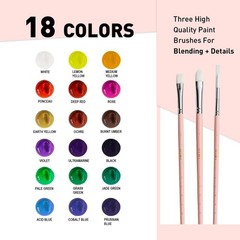 HIMI Gouache Paints Set, 18 Colors, 30g, jelly 1 Ounce (Pack of 18), Pink