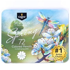 72 Spring Colored Pencils Set | Wax-Based Soft Cores | Vibrant Colors for Artist