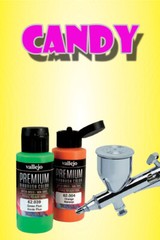 Vallejo Premium Airbrush Acrylic Acrilico Aerografo 62071 Candy Yellow 60ml.