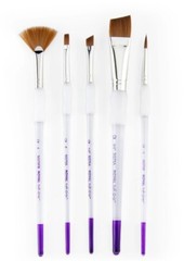 No-Slip/Soft-Grip 5-piece Paintbrush Set (Royal & Langnickel) Synthetic Sable